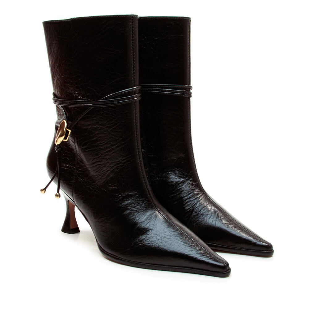 Bota Couro Preto Cano Curto Cecconello 2905004-3 Preto 5