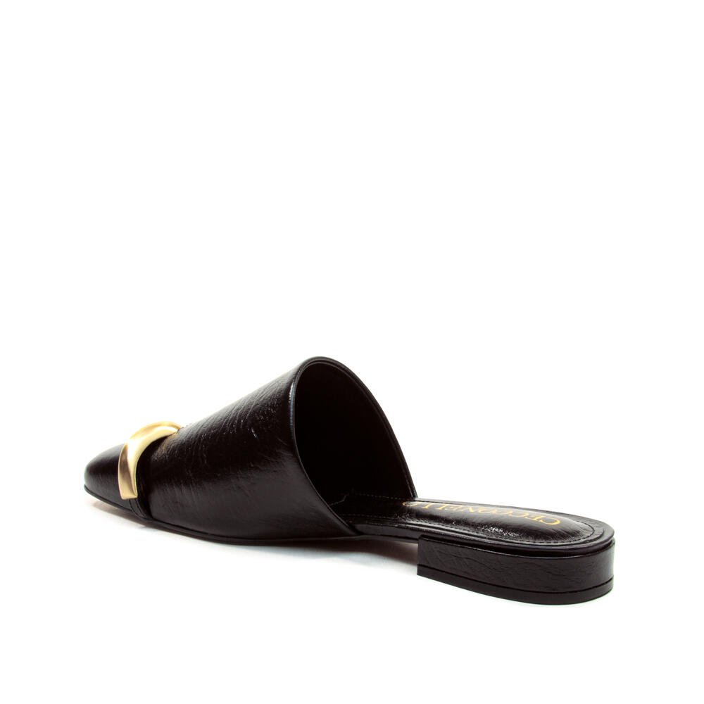 Mule Rasteira Couro Preto Cecconello 2486005-2 Preto 4