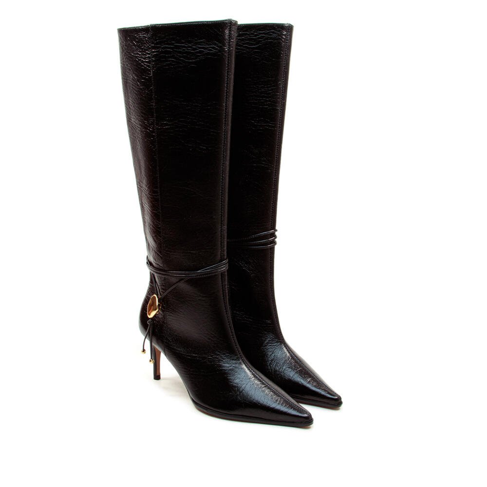 Bota Couro Preto Cano Longo Cecconello 2919001-1 Preto 5