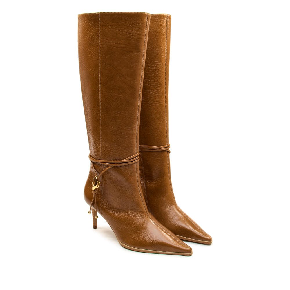 Bota Couro Marrom Cano Longo Cecconello 2919001-3 Marrom 5