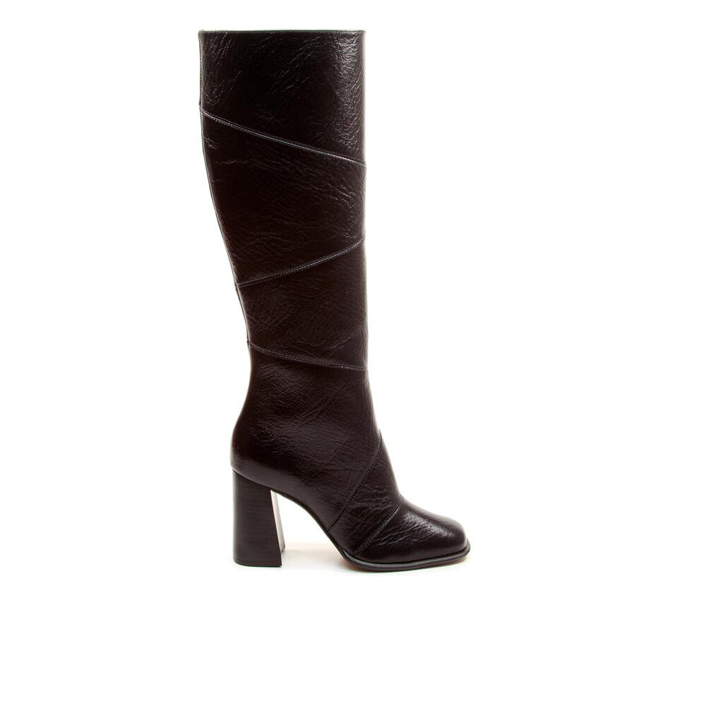 Bota Couro Preto Cano Longo Cecconello 2924001-2