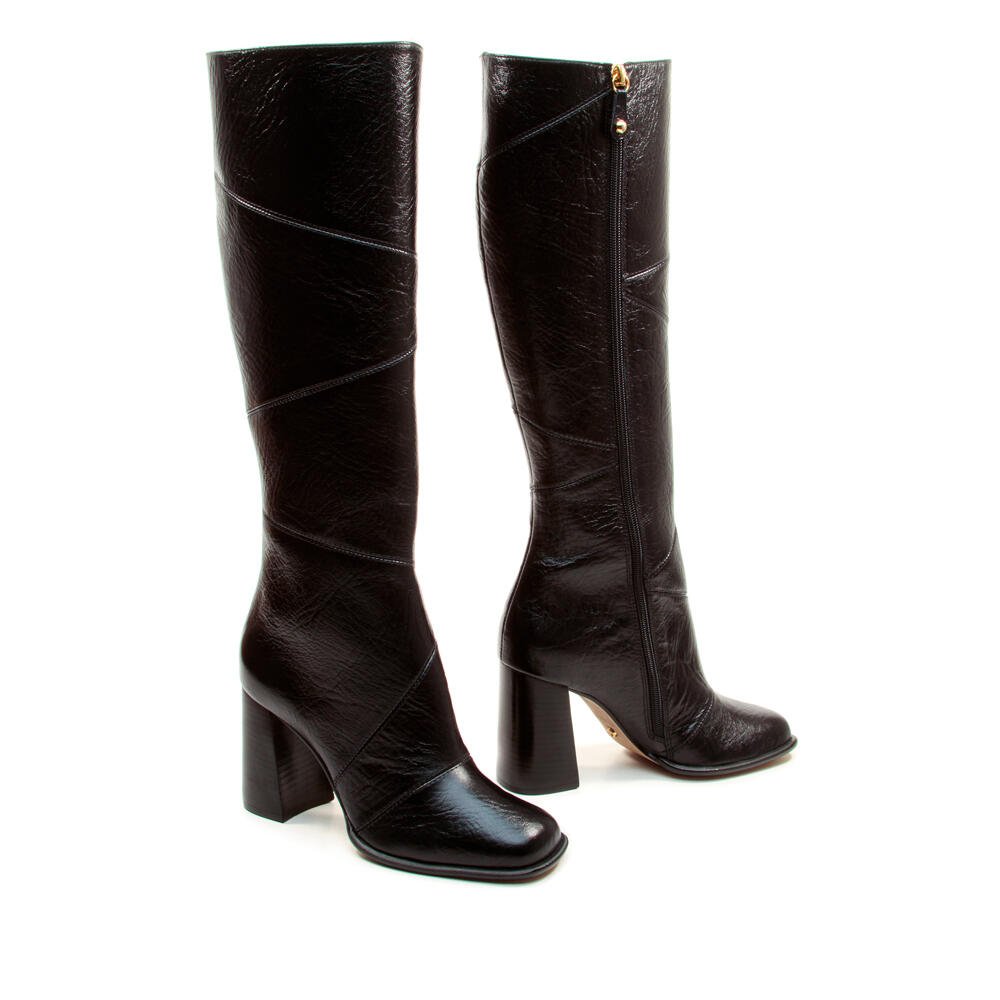 Bota Couro Preto Cano Longo Cecconello 2924001-2 Preto 5