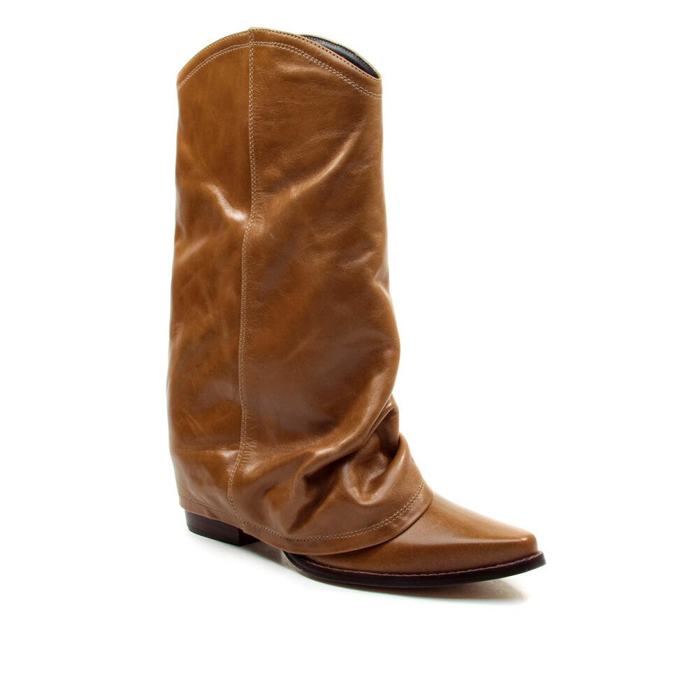 Bota Couro Marrom Cano Médio Cecconello 2619006-8 Marrom 3