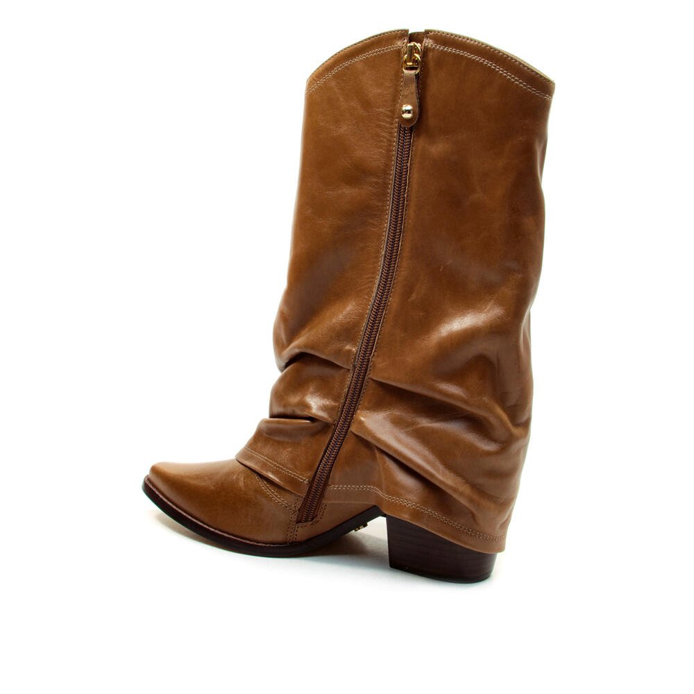 Bota Couro Marrom Cano Médio Cecconello 2619006-8 Marrom 4