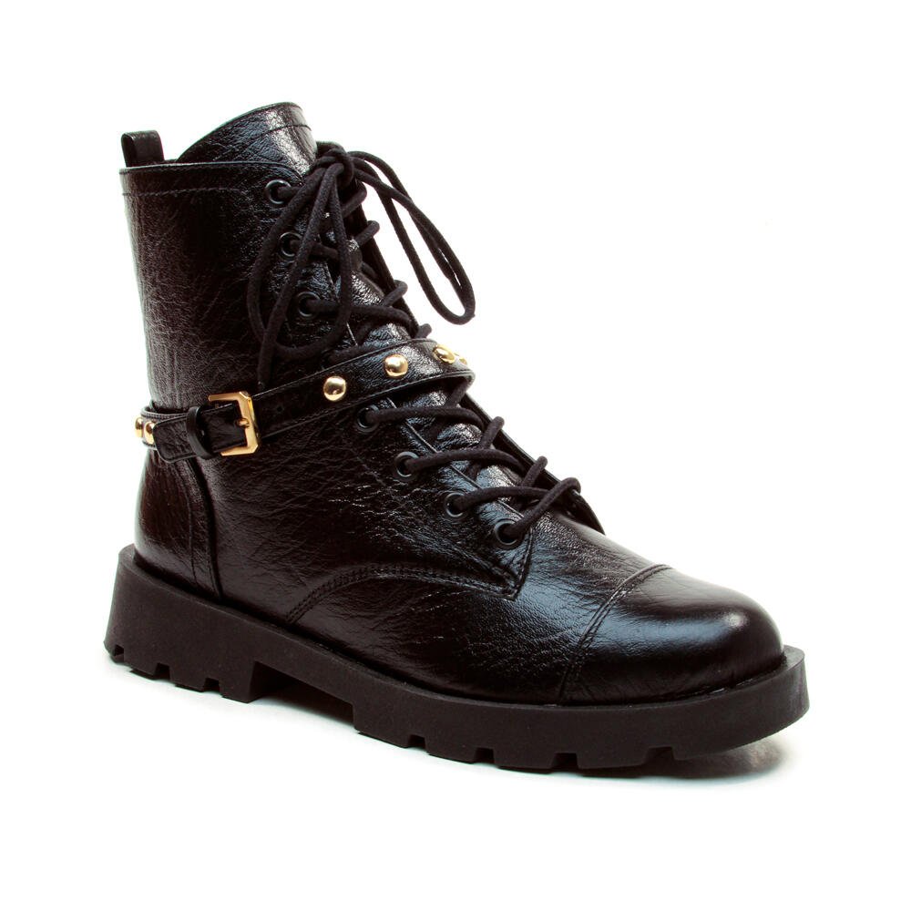 Coturno Couro Preto Cano Curto Cecconello 2926001-1 Preto 3