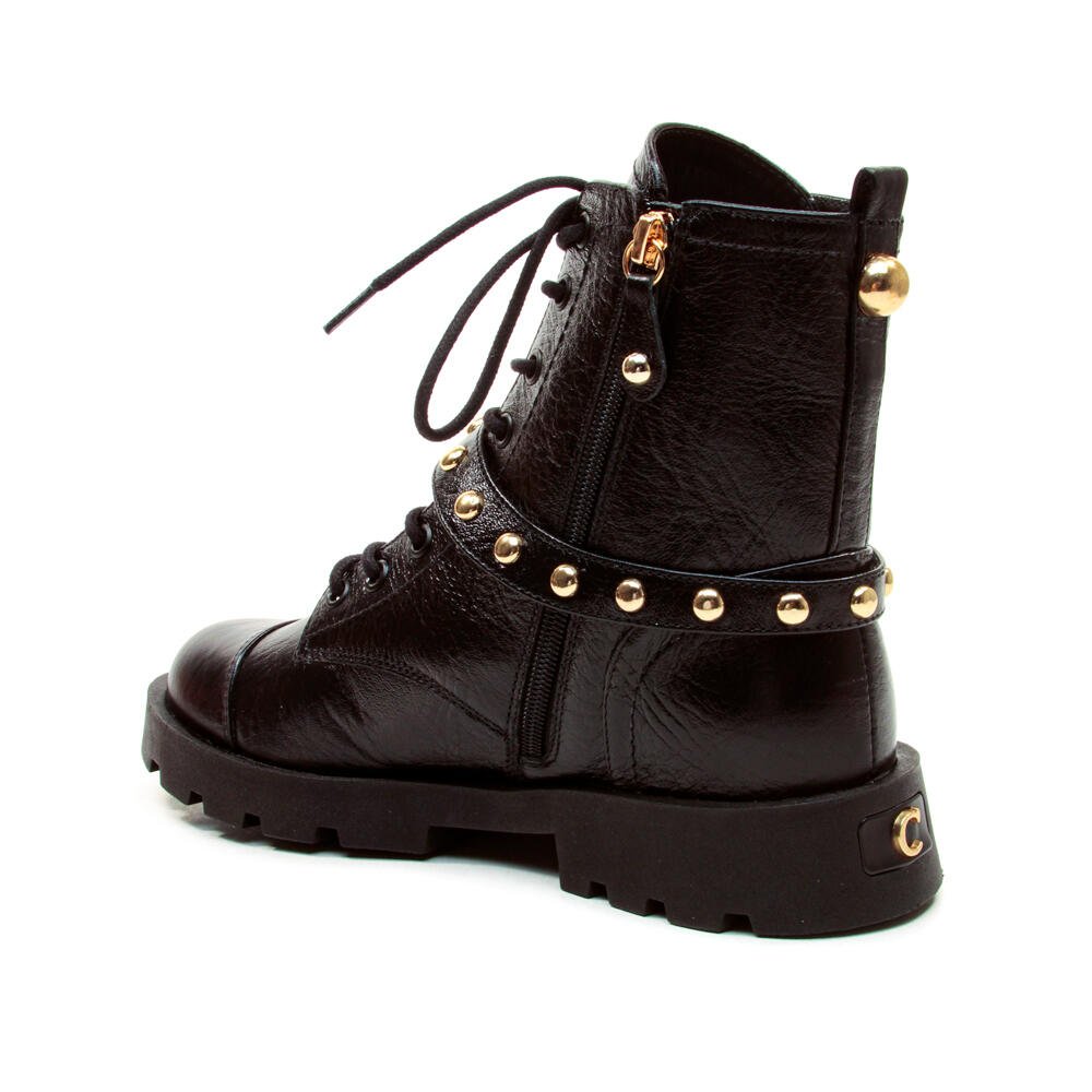 Coturno Couro Preto Cano Curto Cecconello 2926001-1 Preto 4