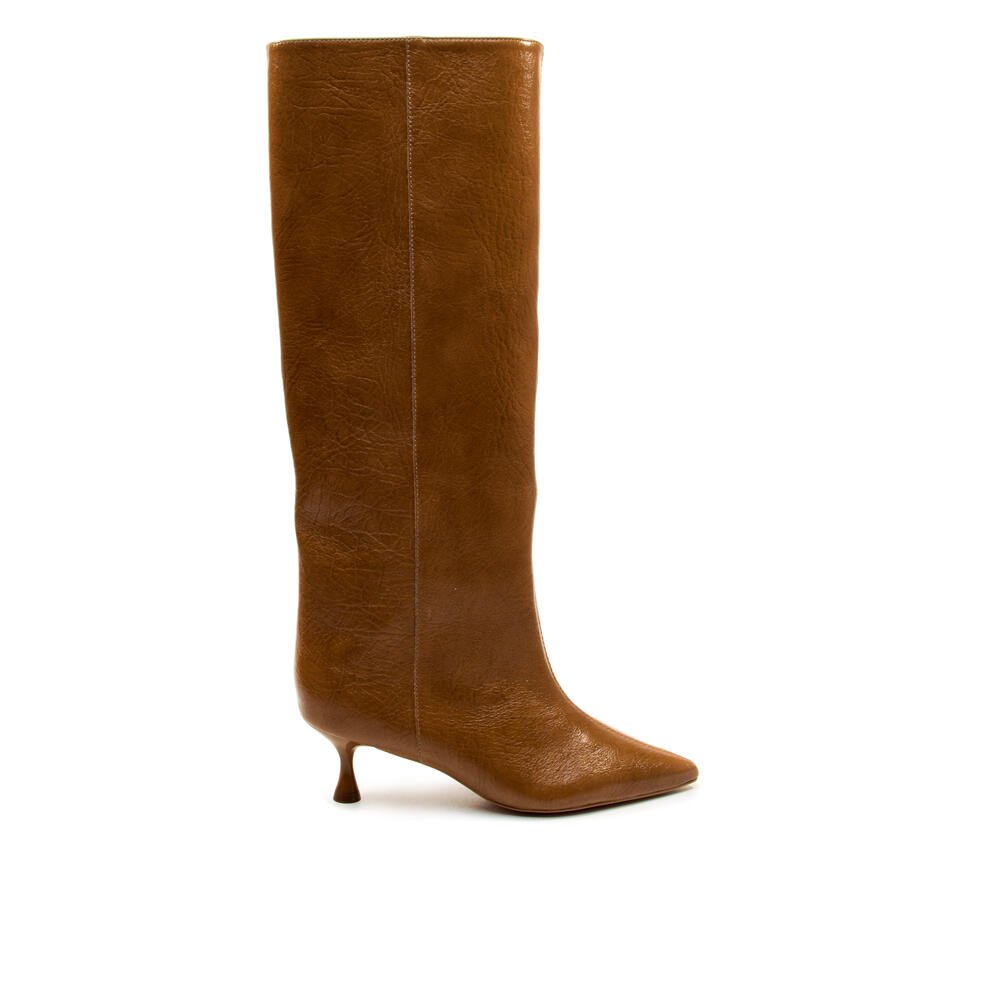 Bota Couro Marrom Cano Longo Cecconello 2929002-3