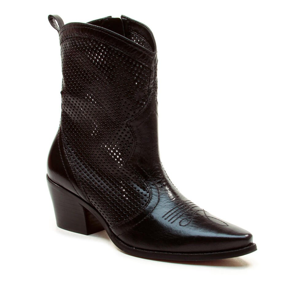 Bota Couro Preto Cano Curto Cecconello 2907002-1 Preto 3