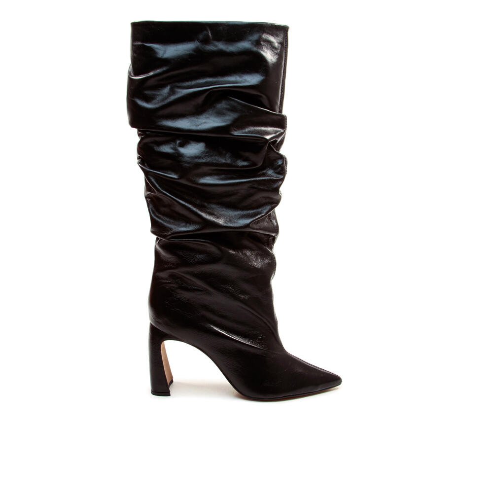 Bota Couro Preto Cano Longo Cecconello 2928001-2