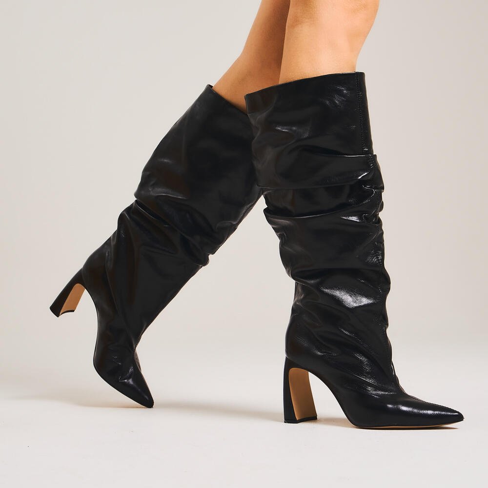 Bota Couro Preto Cano Longo Cecconello 2928001-2 Preto 2