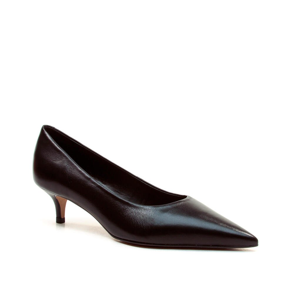 Scarpin Couro Preto Salto Baixo Cecconello 2629001-26 Preto 2