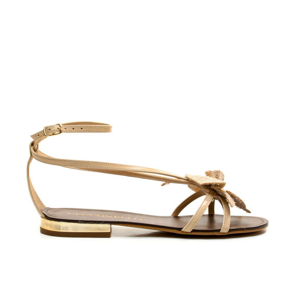 Rasteira Couro Nude Cecconello 2724013-5