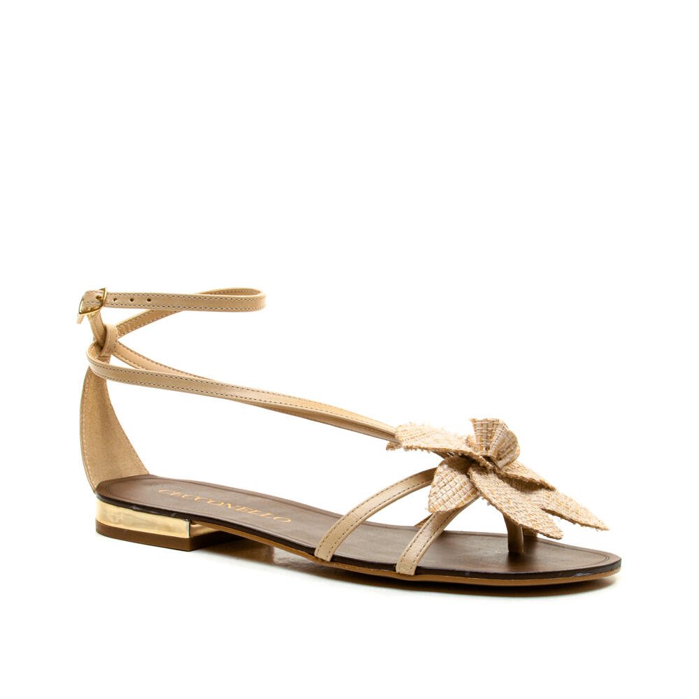 Rasteira Couro Nude Cecconello 2724013-5 Bege 2