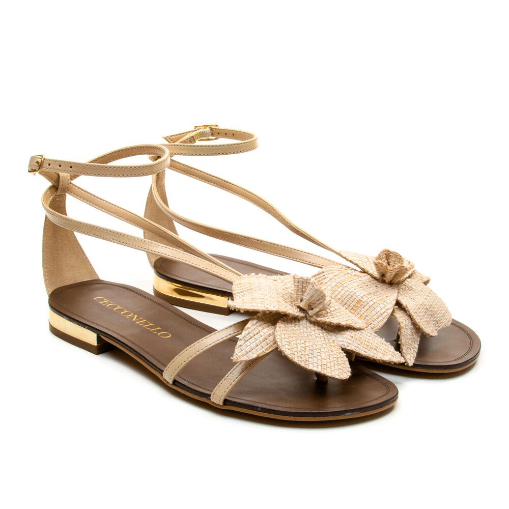 Rasteira Couro Nude Cecconello 2724013-5 Bege 4