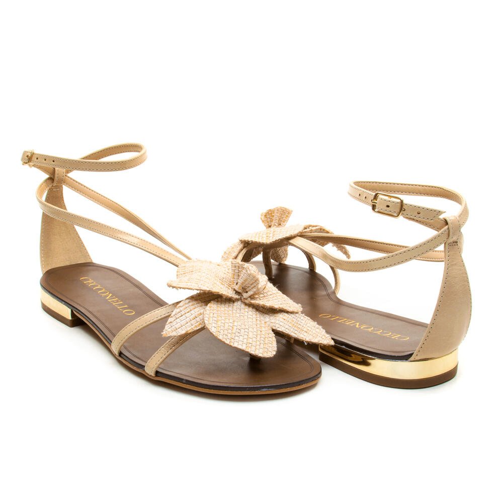 Rasteira Couro Nude Cecconello 2724013-5 Bege 5