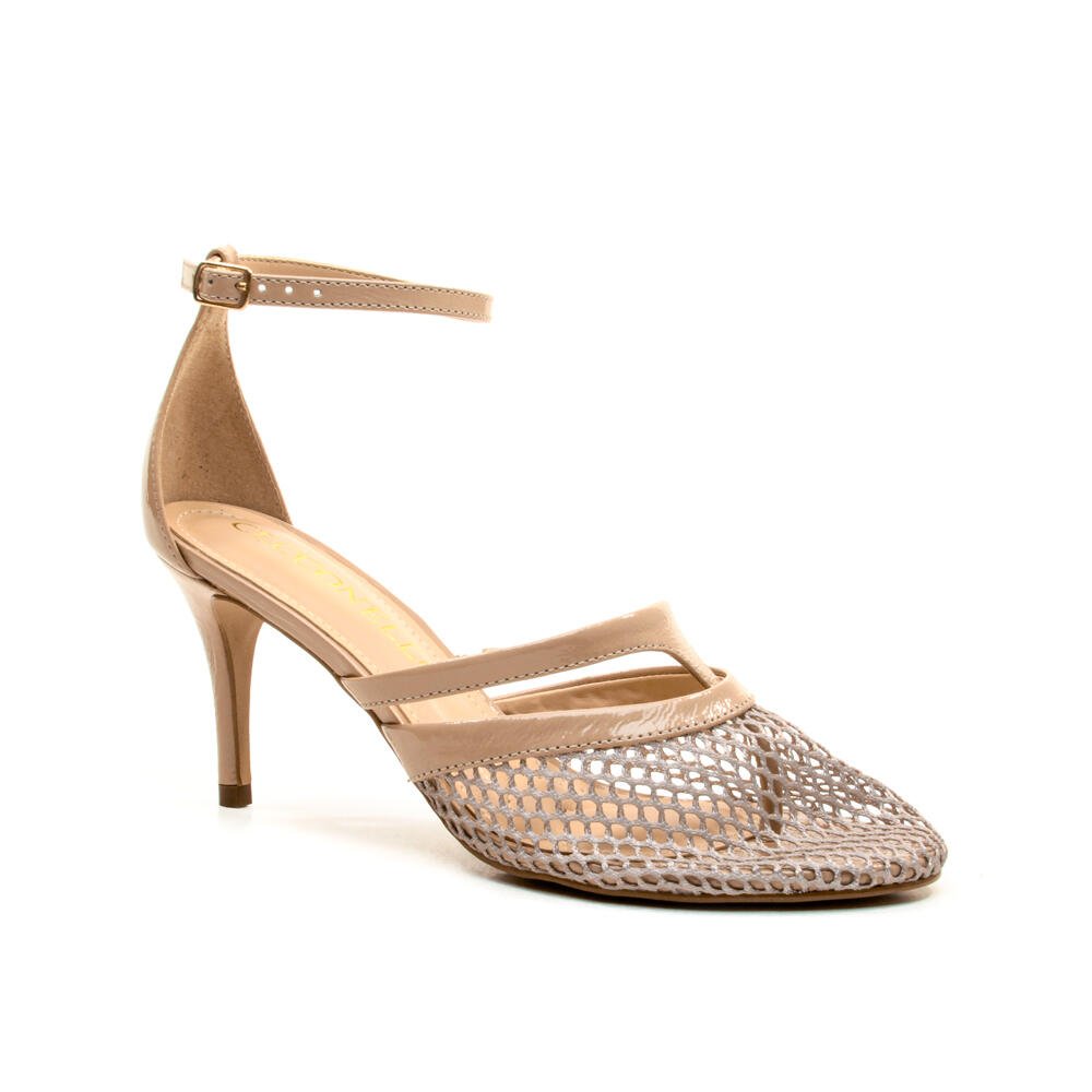 Scarpin Couro Nude Salto Médio Cecconello 2727002-2 Bege 2