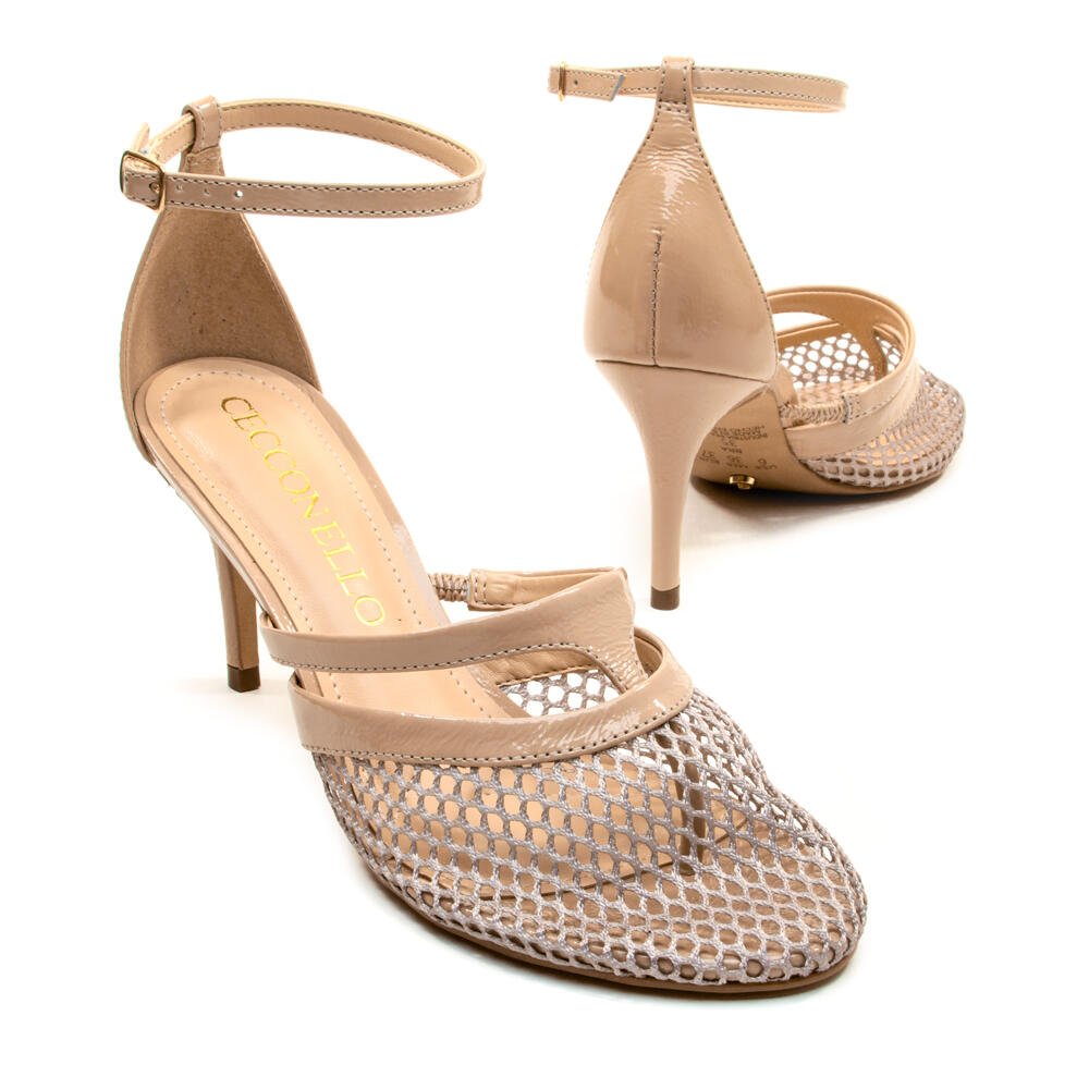 Scarpin Couro Nude Salto Médio Cecconello 2727002-2 Bege 5