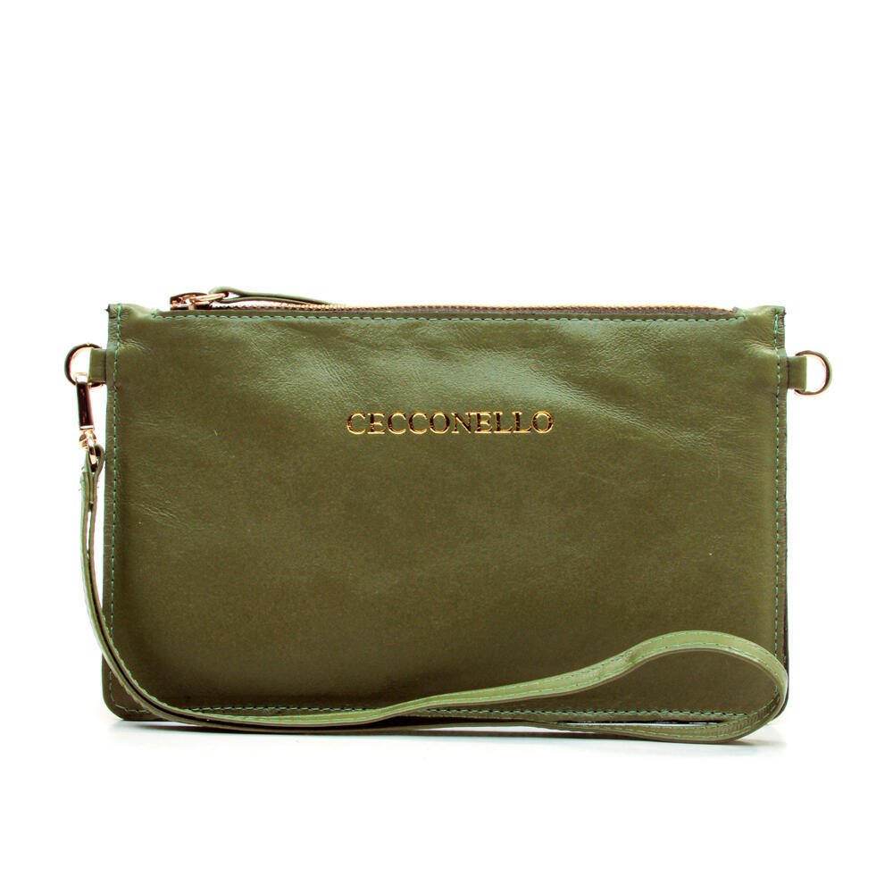 Bolsa Couro Verde Cecconello 1270002-8 Verde