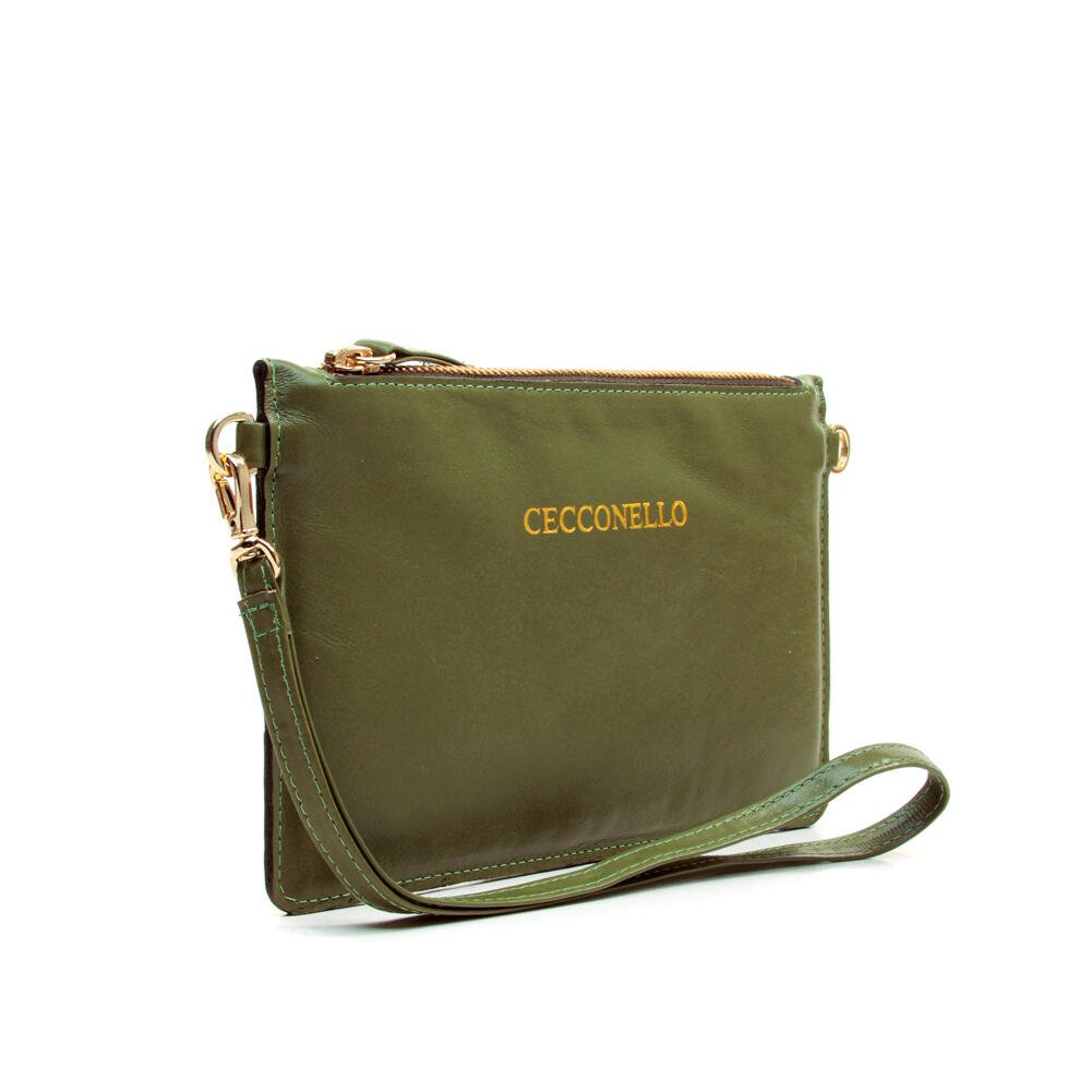 Bolsa Couro Verde Cecconello 1270002-8 Verde