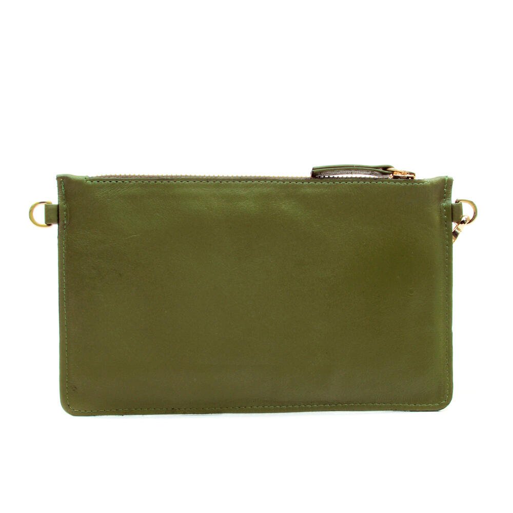 Bolsa Couro Verde Cecconello 1270002-8 Verde