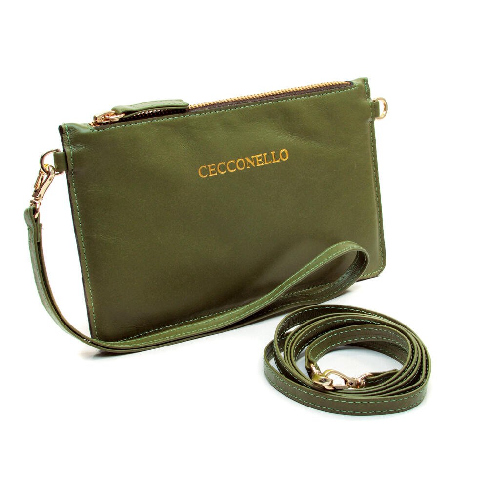 Bolsa Couro Verde Cecconello 1270002-8 Verde