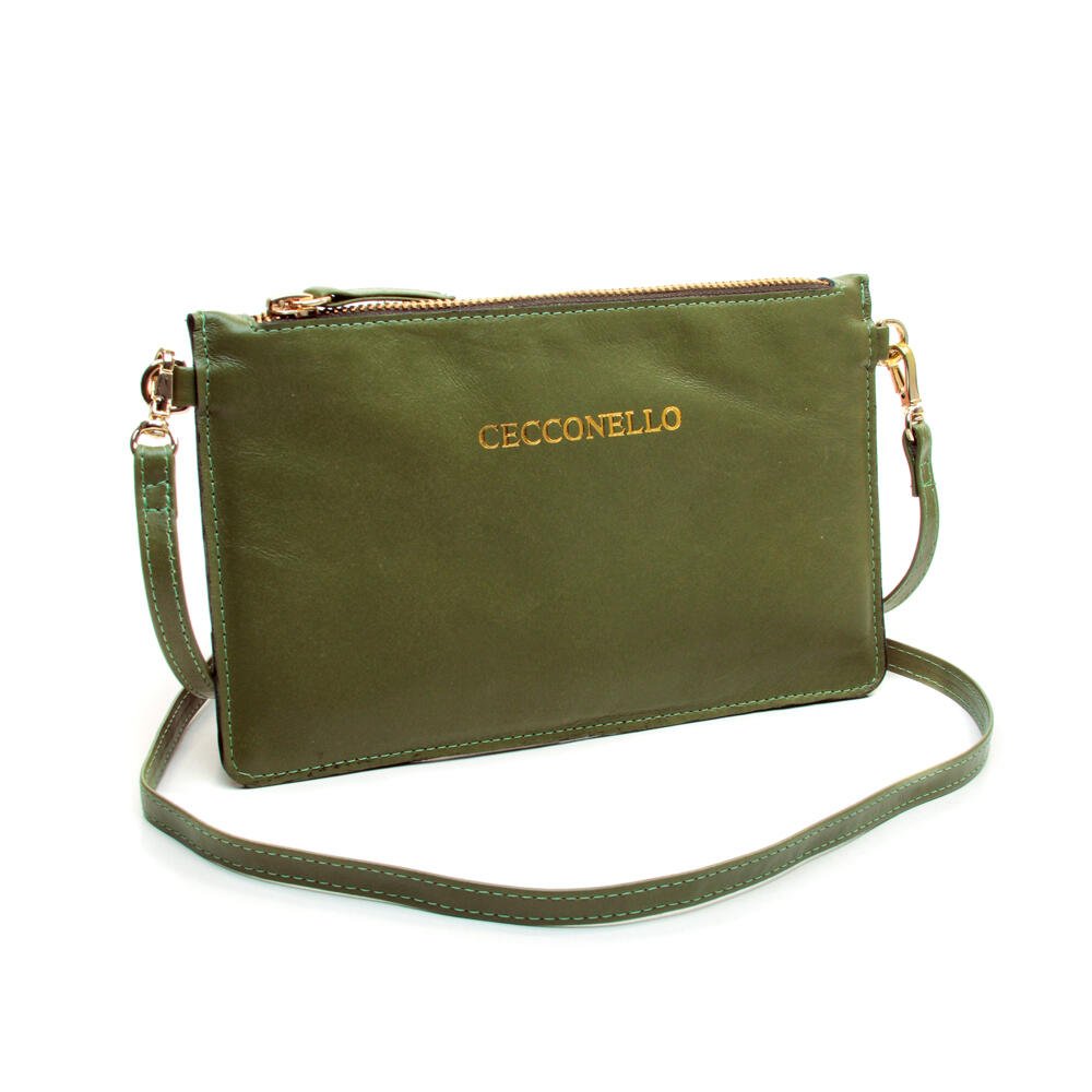 Bolsa Couro Verde Cecconello 1270002-8 Verde