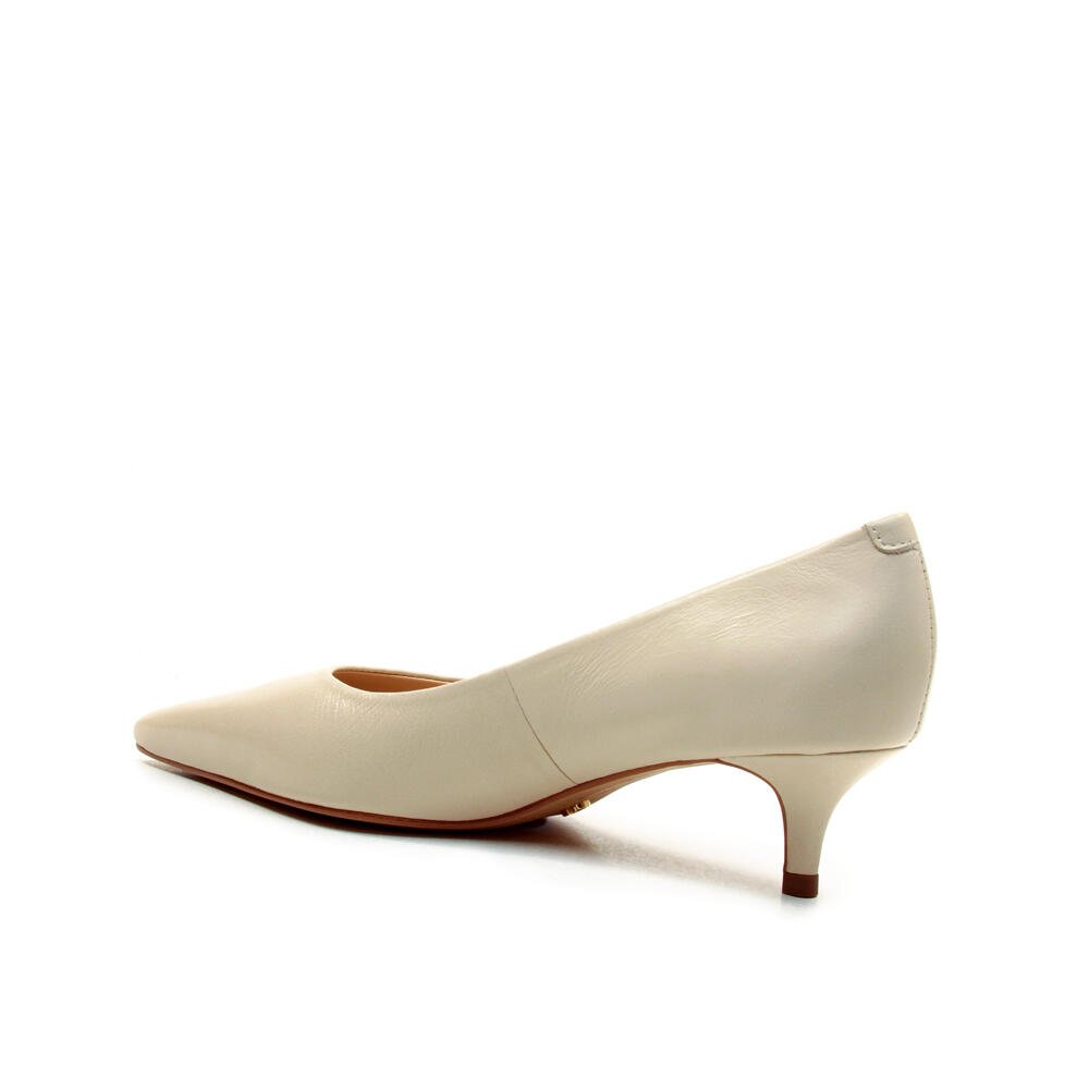 Scarpin Couro Off White Salto Baixo Cecconello 2629001-28 Off White 4