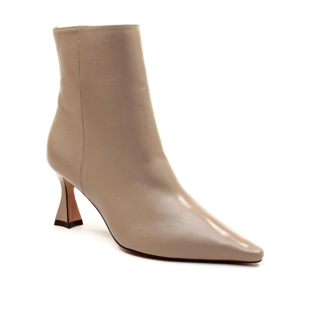 Bota Couro Nude Cano Curto Cecconello 2632004-17 Bege 3