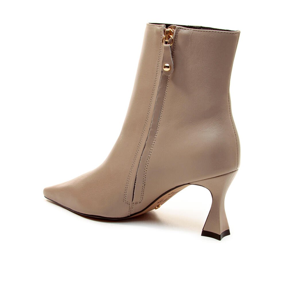 Bota Couro Nude Cano Curto Cecconello 2632004-17 Bege 4