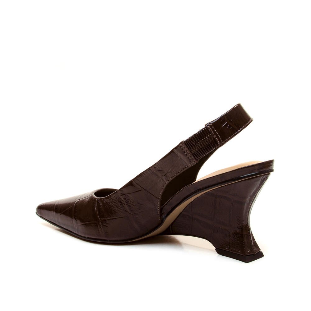 Slingback Couro Marrom Salto Médio Cecconello 2880003-6 Marrom 3