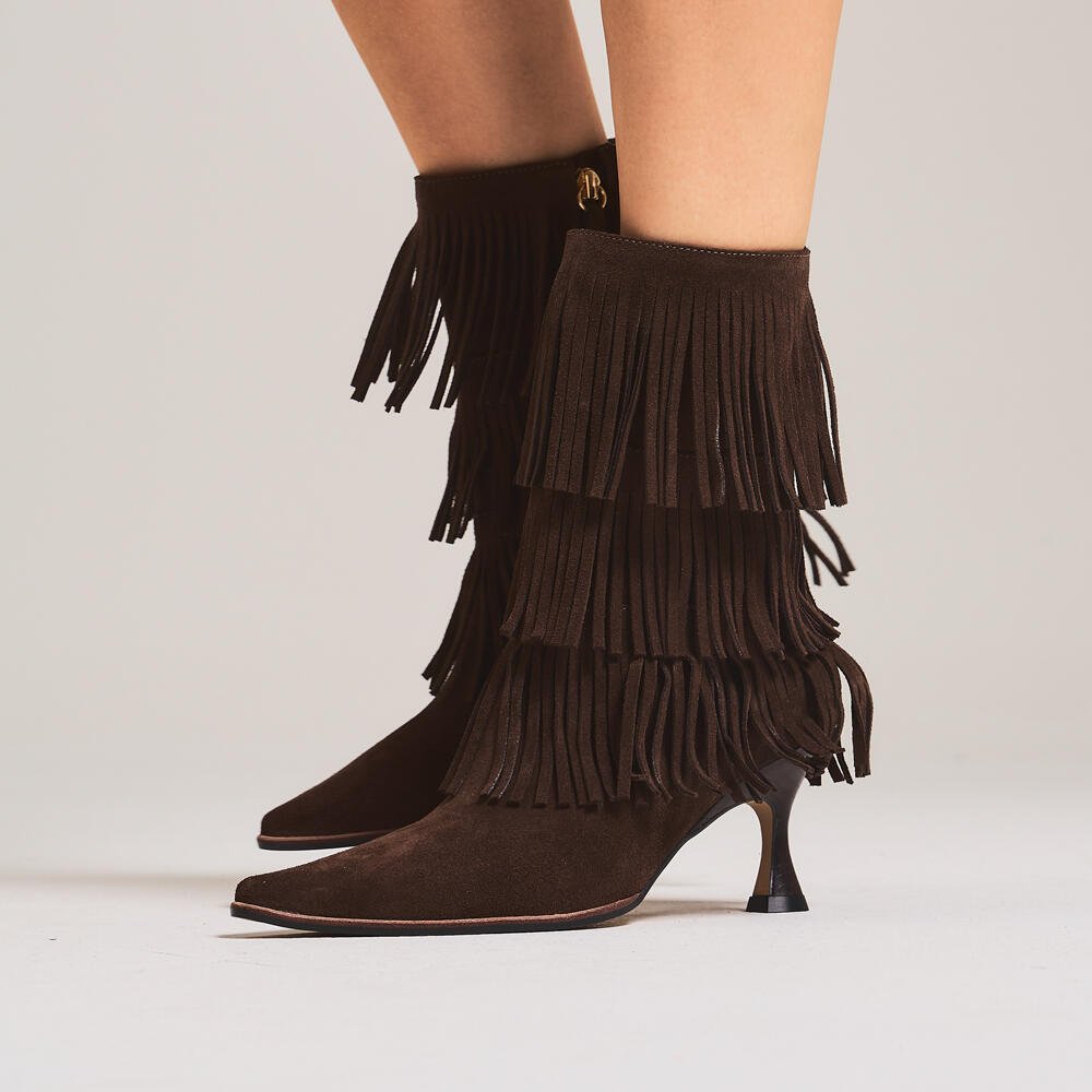 Bota Couro Marrom Cano Médio Cecconello 2905001-1 Marrom 2