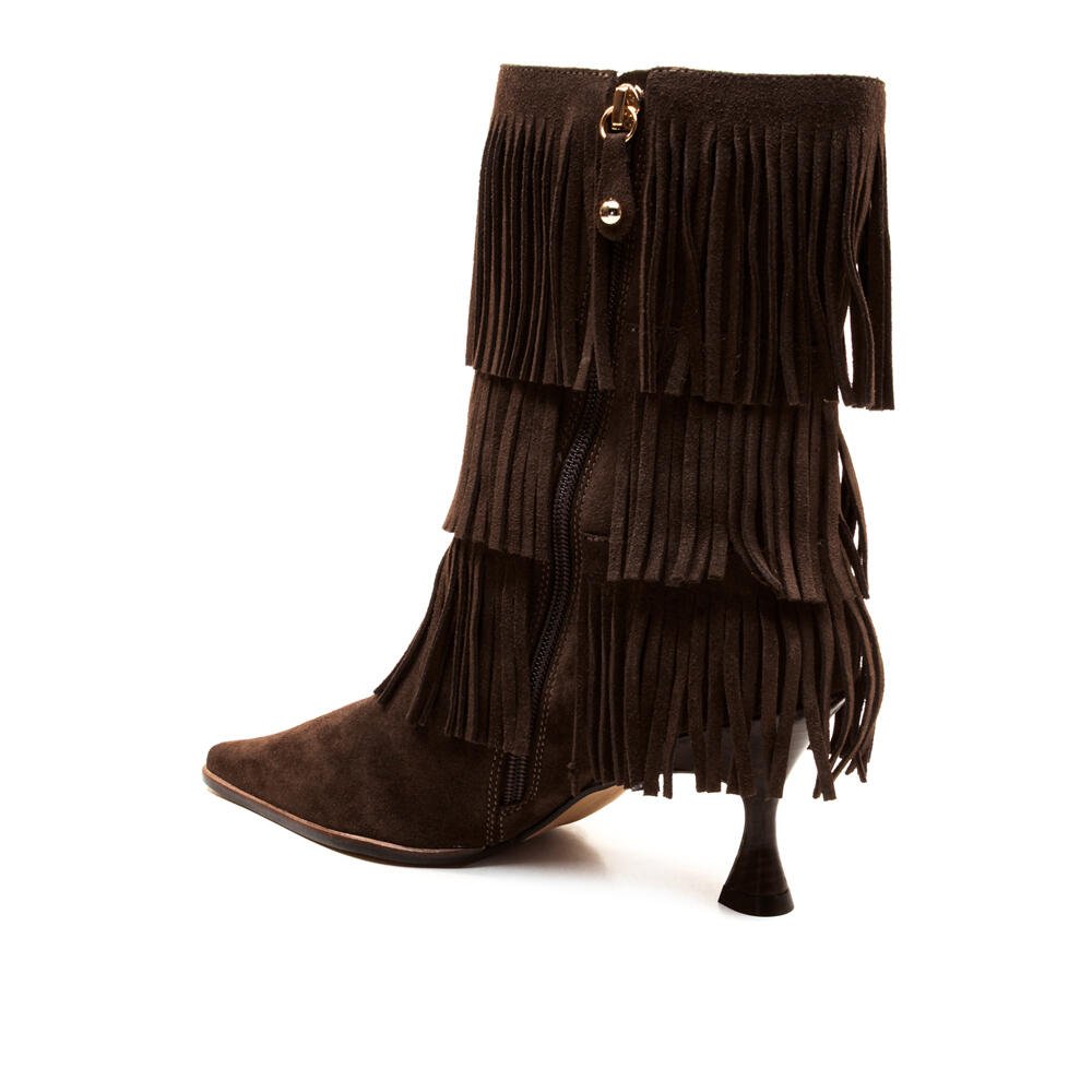 Bota Couro Marrom Cano Médio Cecconello 2905001-1 Marrom 4