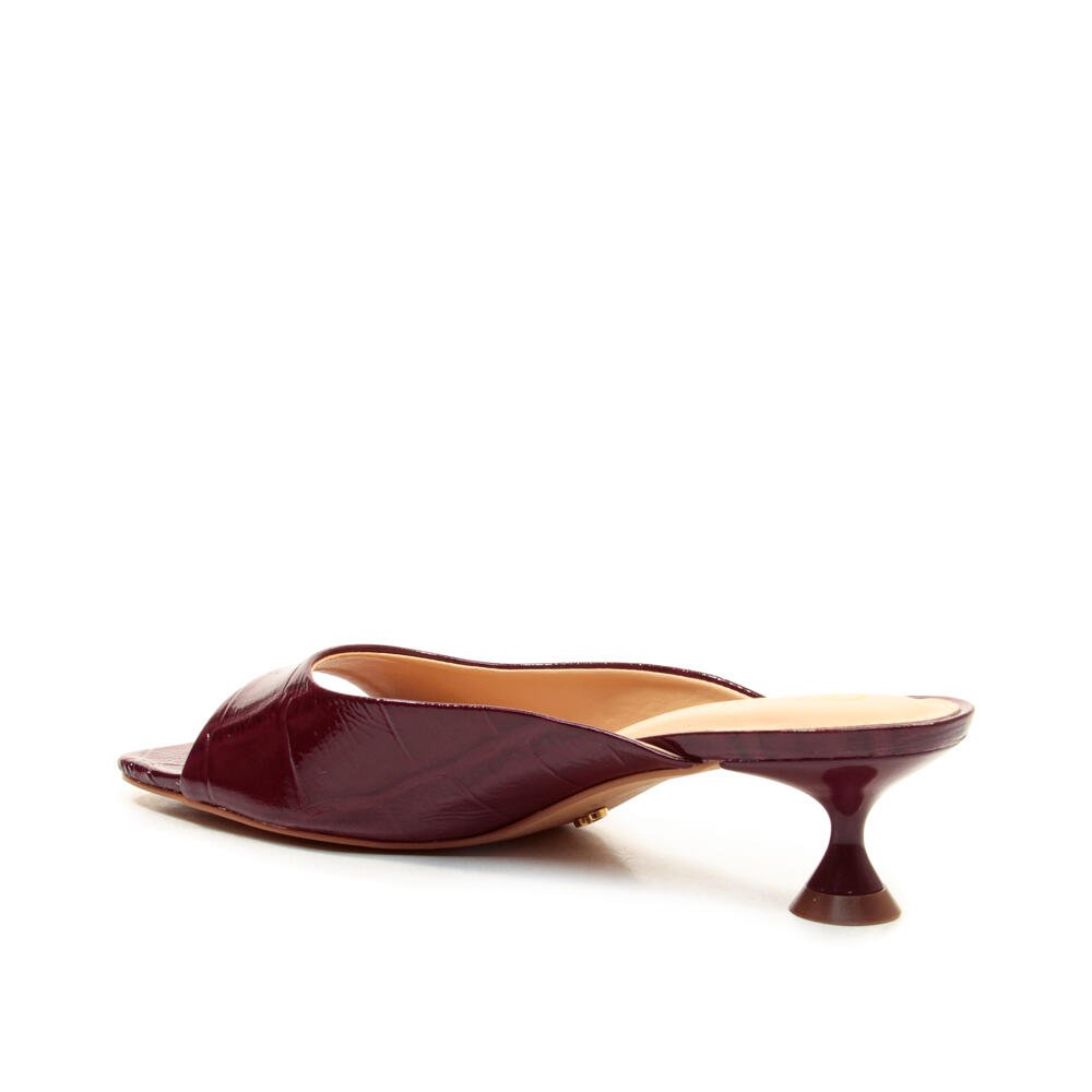 Tamanco Couro Bordô Salto Baixo Cecconello 2941001-1 Bordô 4