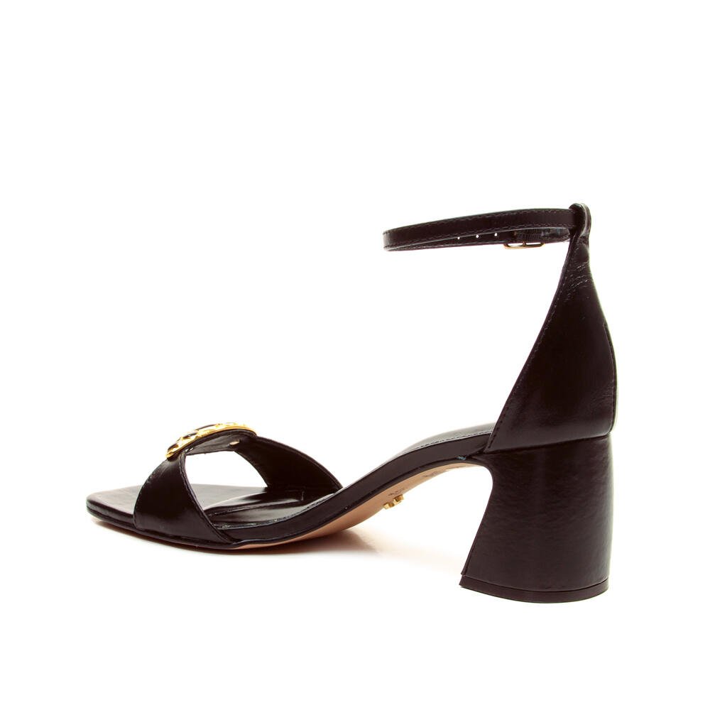 Sandália Couro Preto Salto Médio Cecconello 2899001-4 Preto 3