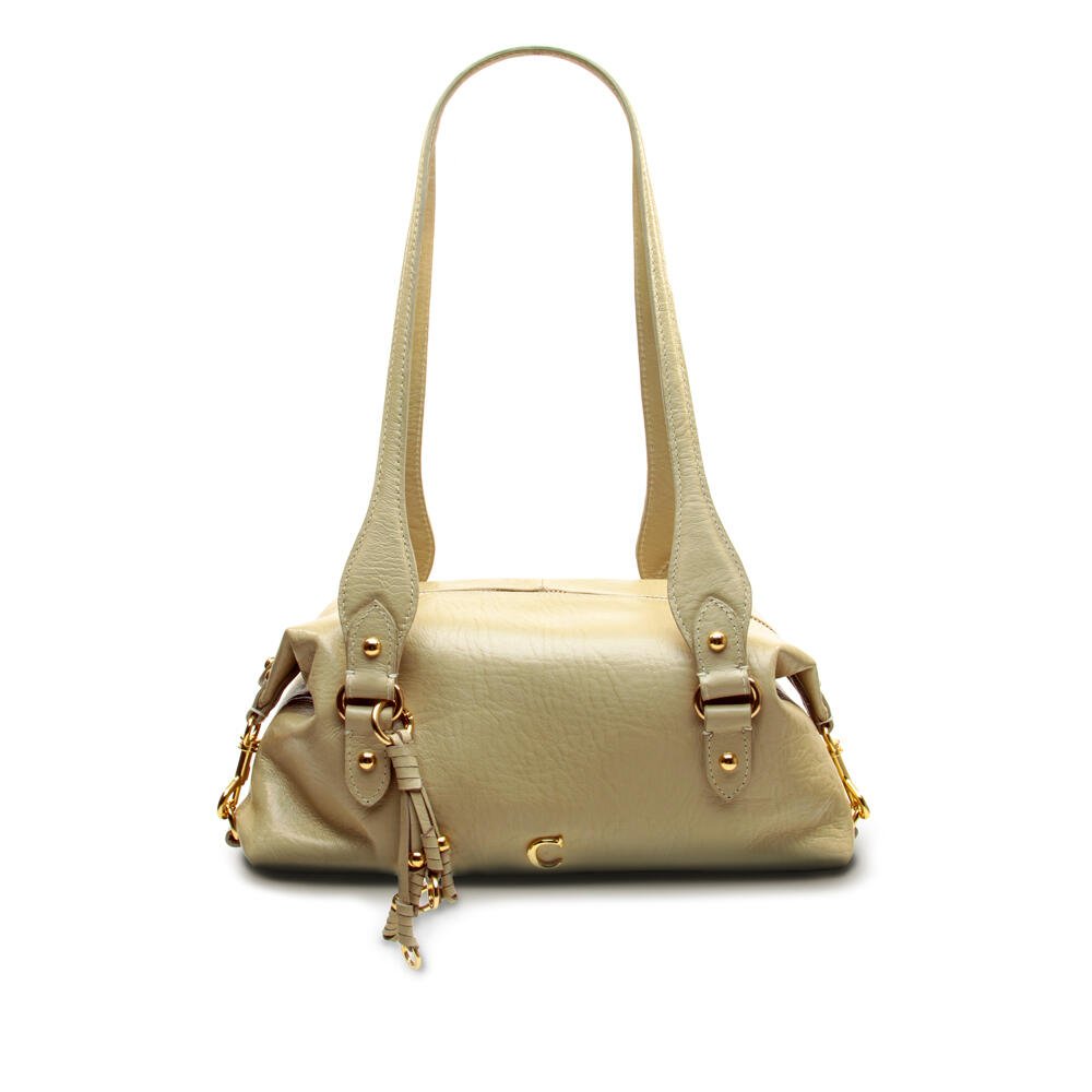 Bolsa Couro Bege Cecconello C2654-3