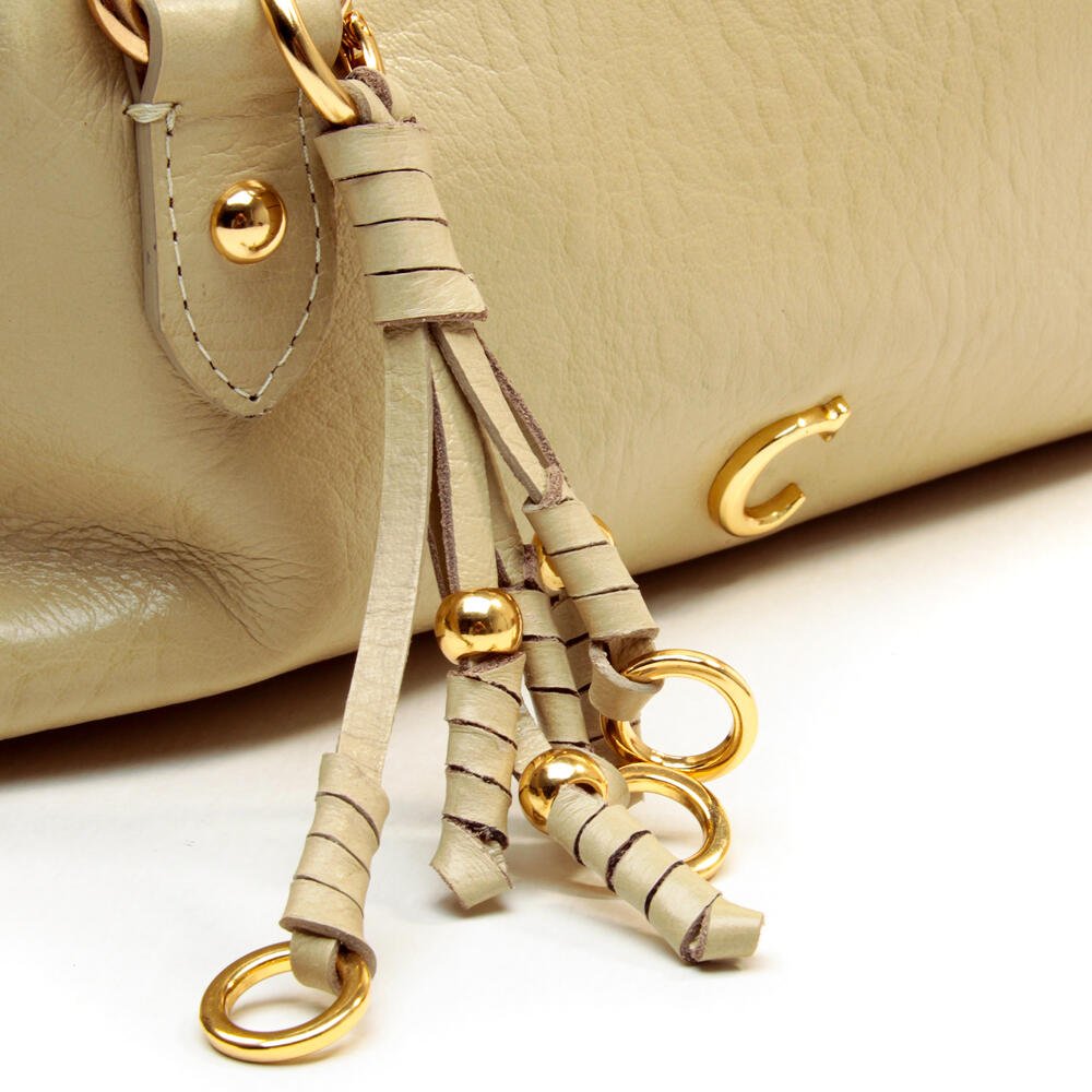 Bolsa Couro Bege Cecconello C2654-3 Bege 4