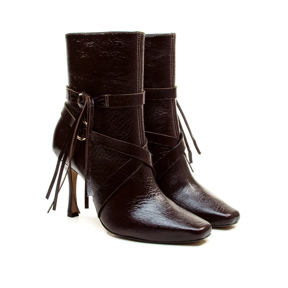 Bota Couro Marrom Cano Curto Cecconello 2962001-1 Marrom 5