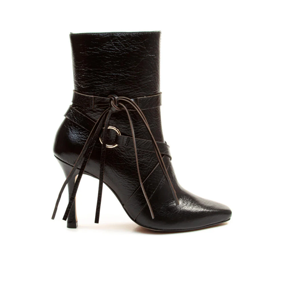 Bota Couro Preto Cano Curto Cecconello 2962001-2