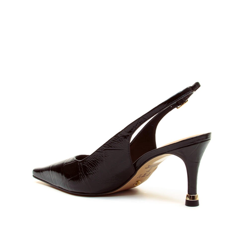 Slingback Couro Preto Salto Médio Cecconello 2937001-5 Preto 3