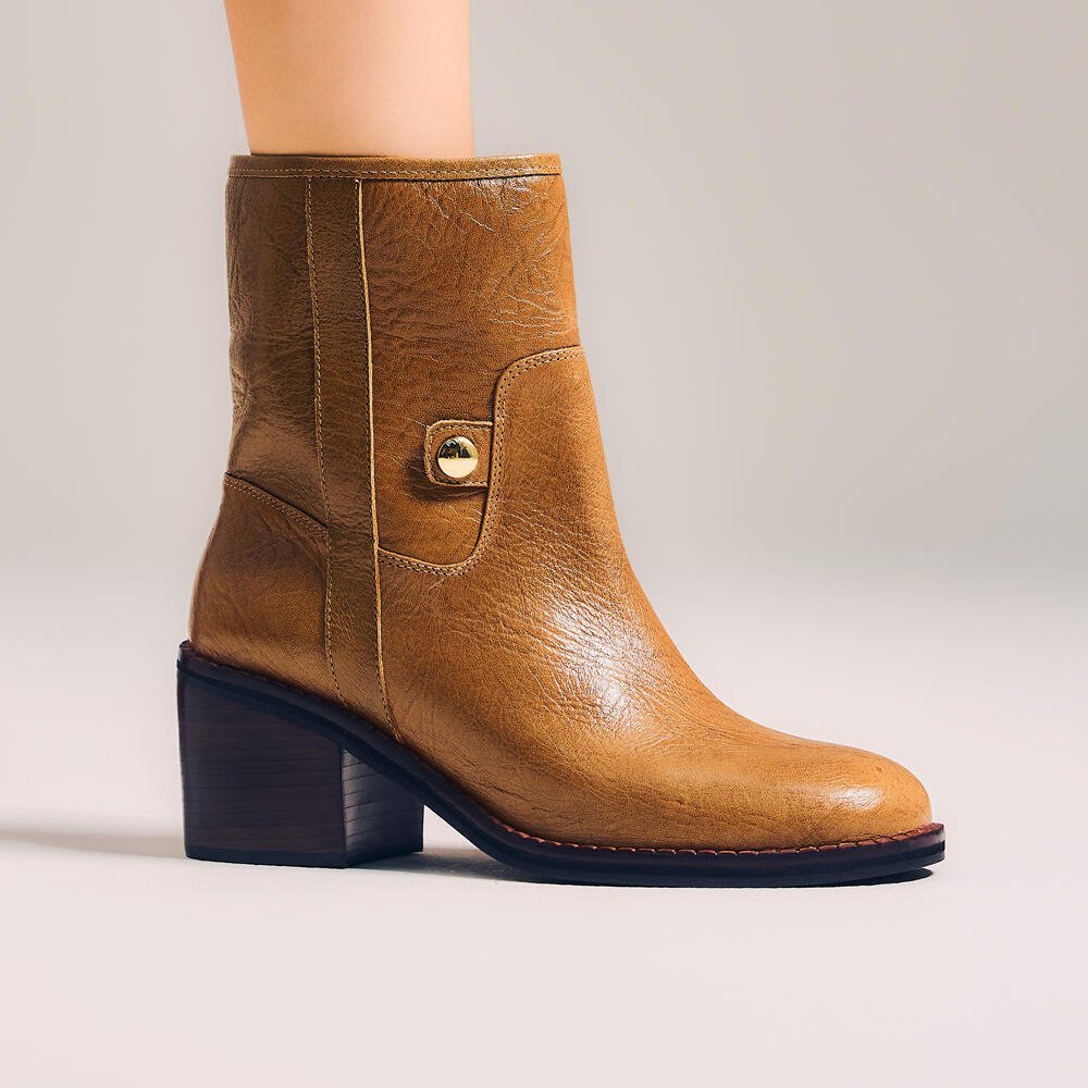 Bota Couro Marrom Cano Curto Cecconello 2971002-3 Marrom 2