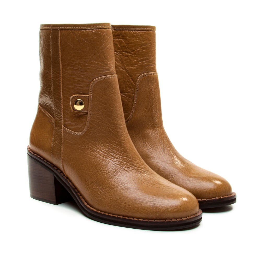 Bota Couro Marrom Cano Curto Cecconello 2971002-3 Marrom 5