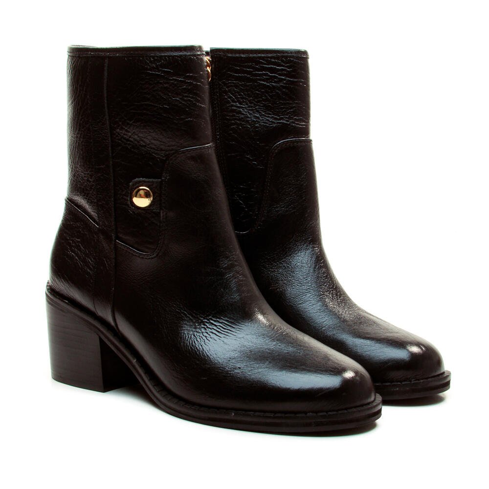 Bota Couro Preto Cano Curto Cecconello 2971002-2 Preto 5