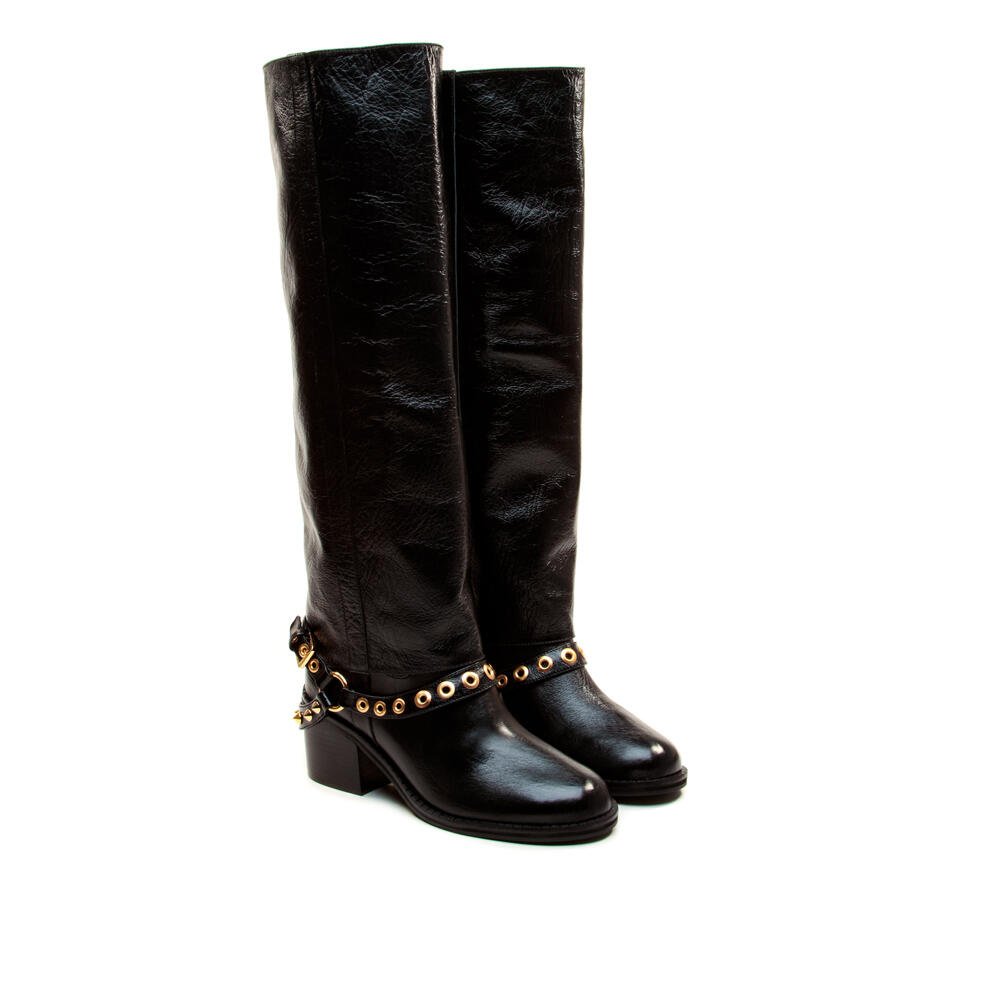 Bota Couro Preto Cano Longo Cecconello 2971001-2 Preto 3