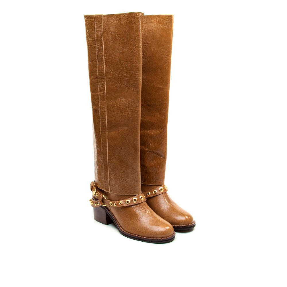 Bota Couro Marrom Cano Longo Cecconello 2971001-3 Marrom 3