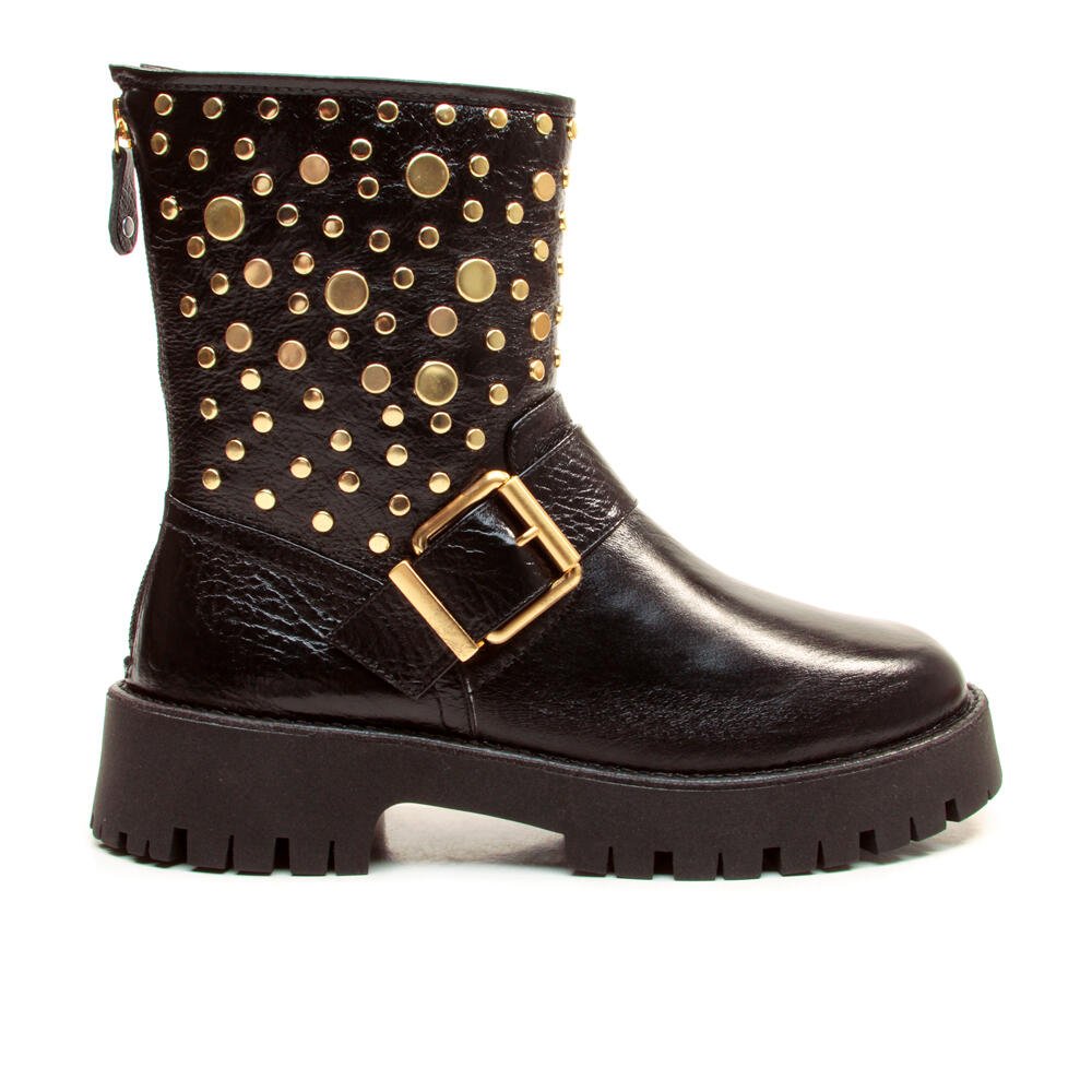 Bota Couro Preto Cano Médio Cecconello 2972001-1