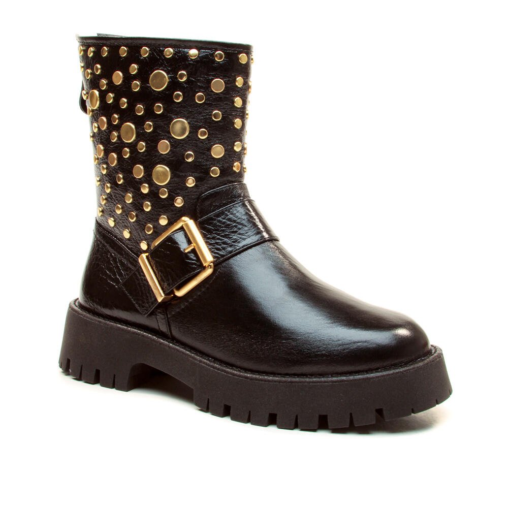 Bota Couro Preto Cano Médio Cecconello 2972001-1 Preto 3