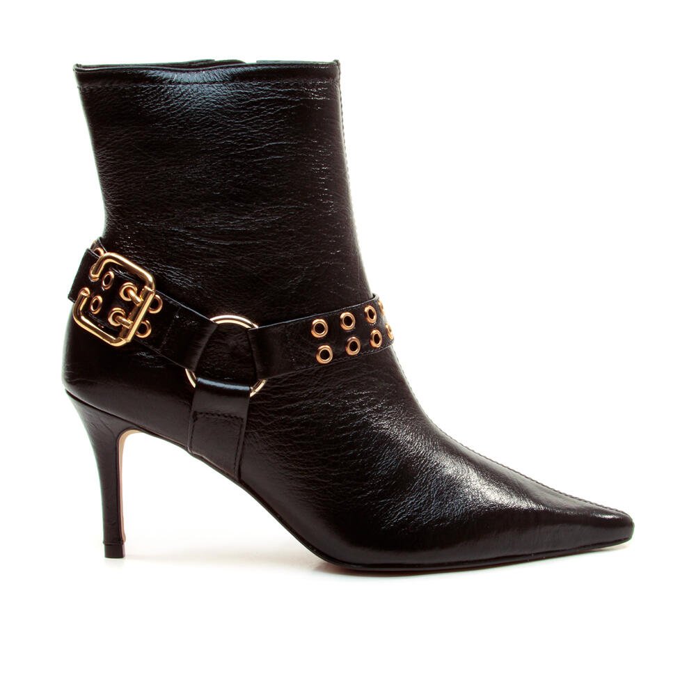 Bota Couro Preto Cano Curto Cecconello 2970001-1
