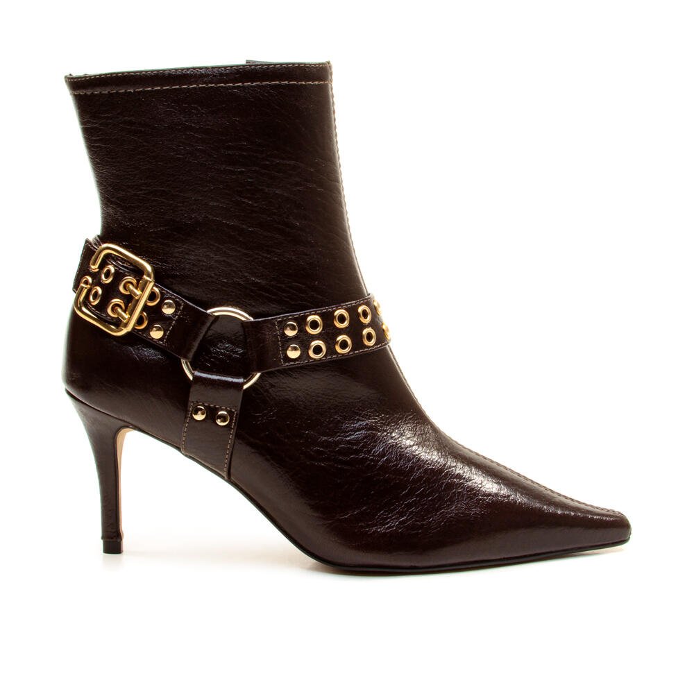 Bota Couro Marrom Cano Curto Cecconello 2970001-3