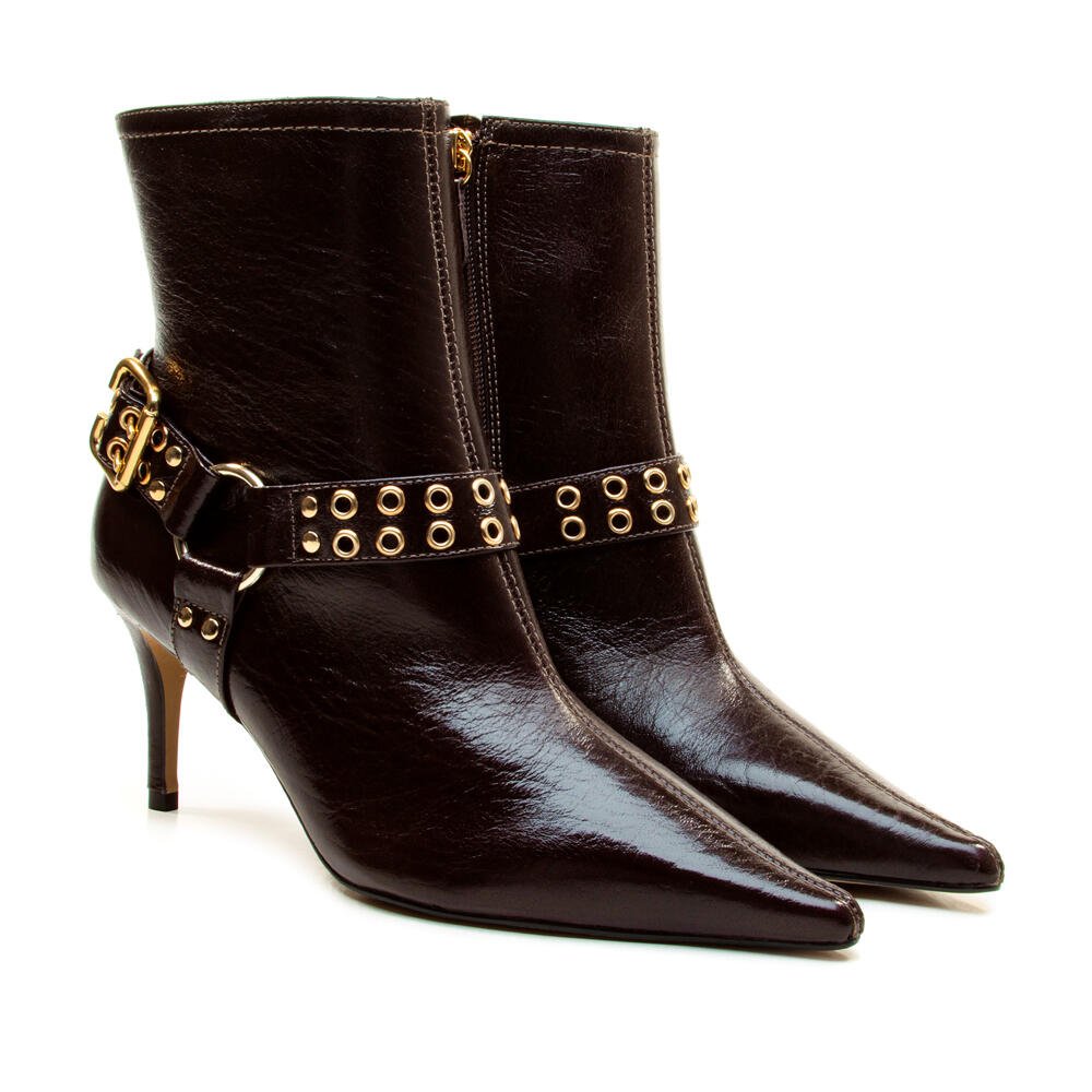 Bota Couro Marrom Cano Curto Cecconello 2970001-3 Marrom 5