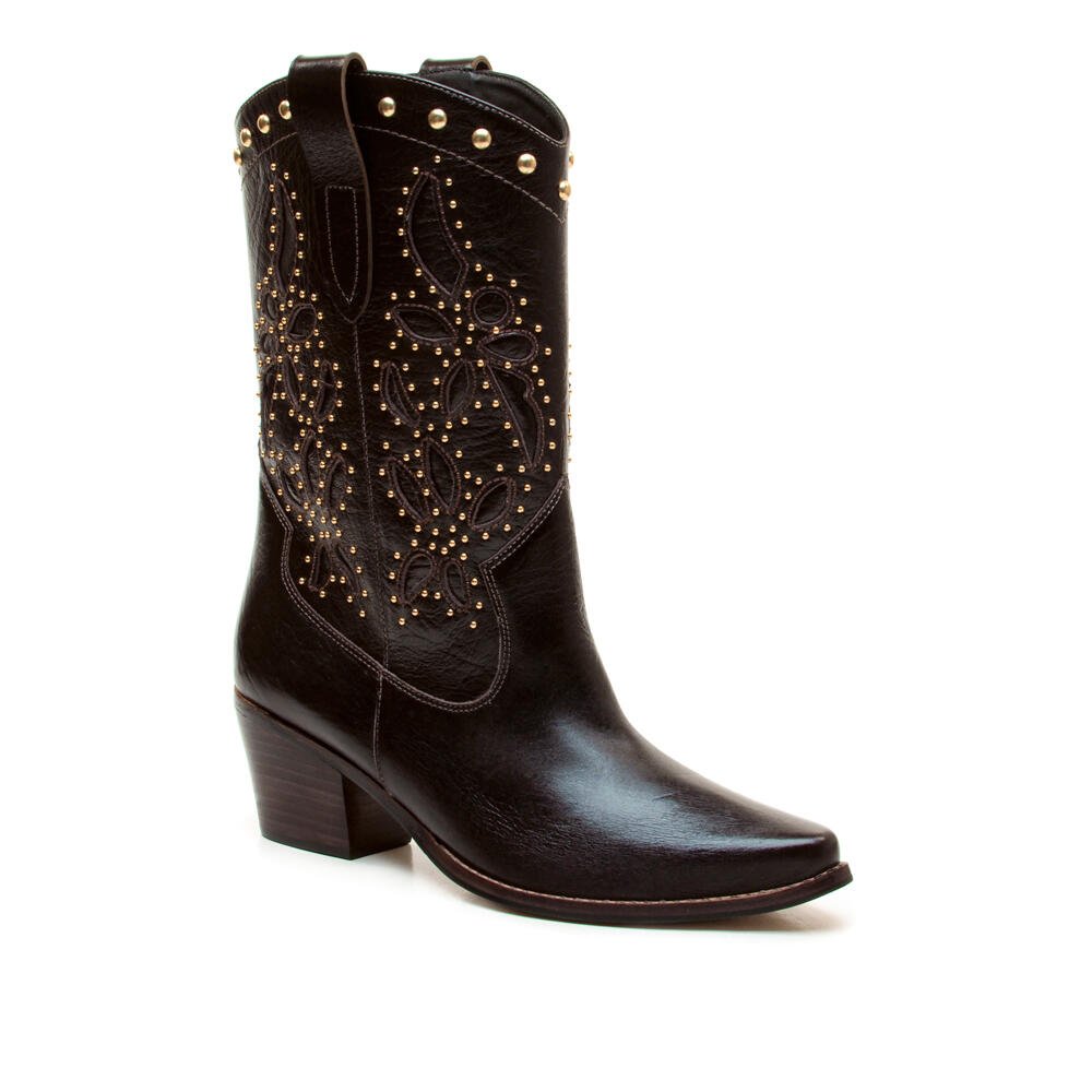Bota Couro Marrom Cano Curto Cecconello 2907004-2 Marrom 2